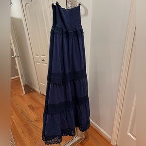 Maxi summer dress navy blue XS